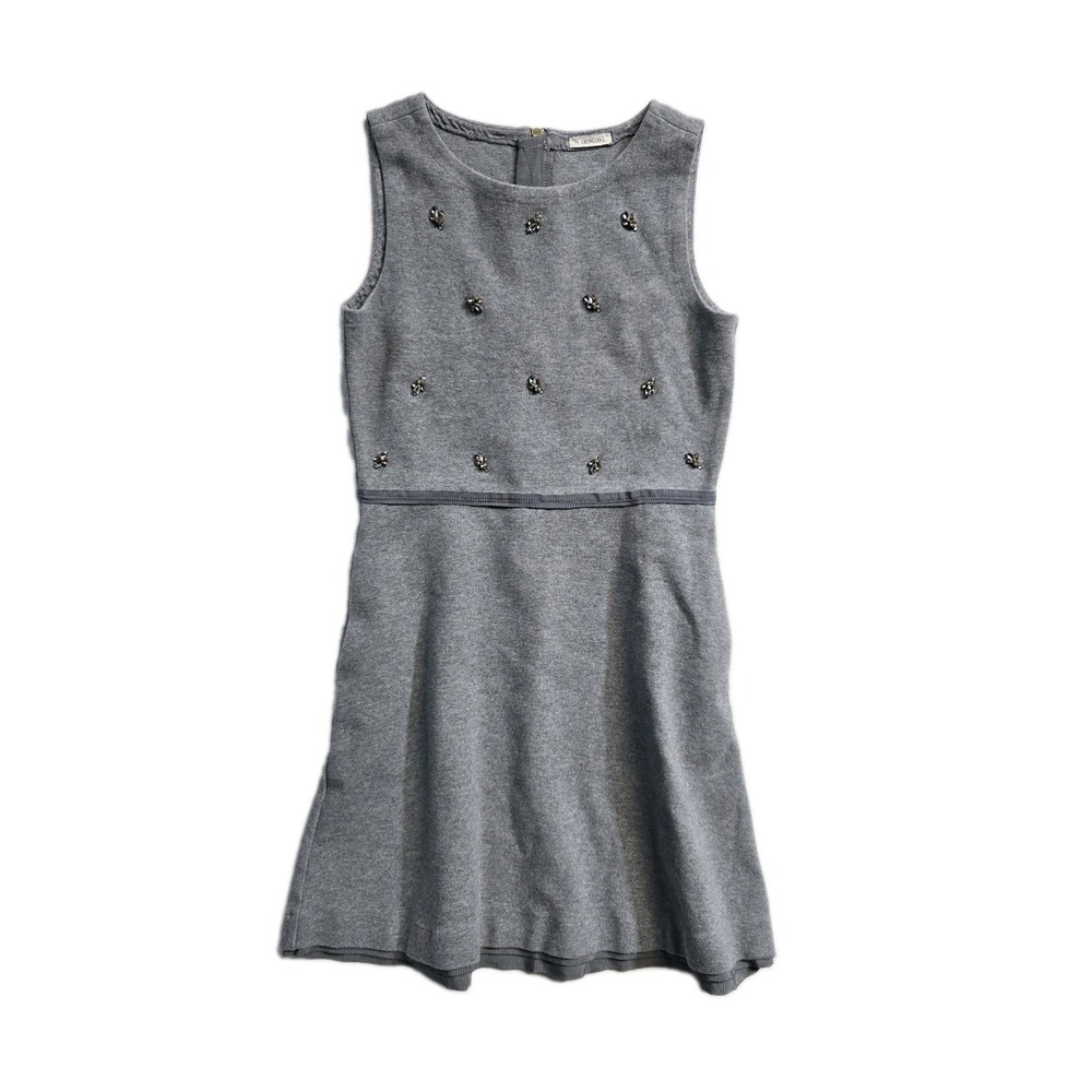 Crewcuts Embellished Dress Girls 12 Fit Flare Preppy Sleeveless Stretch
